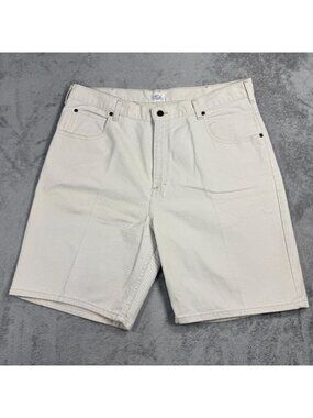 Vintage 90s Grunge Baggy Cherokee Jorts Mens 40 Ivory Denim Jean Shorts Summer